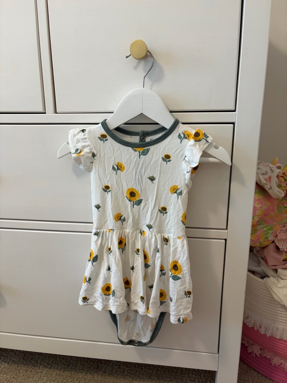 Kyte Baby 12-18 Months Sunflower bodysuit Dress